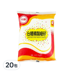 台糖 精製細砂糖, 1kg, 20包