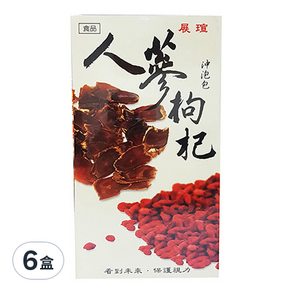 展瑄 人蔘枸杞茶, 4.5g, 30入, 6盒