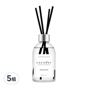 COCODOR 珂珂朵爾 WHITE LABEL系列擴香瓶, 芒果茉莉, 200ml, 5組