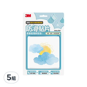 3M 防滑貼片 強黏 渲染 6片組, 款式隨機, 5組