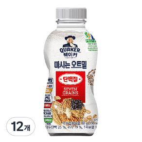 QUAKER 桂格 高蛋白燕麥瓶裝沖泡飲, 80g, 12瓶