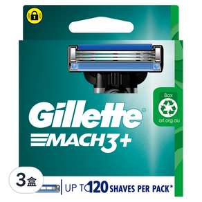 Gillette 吉列 Mach3 鋒速系列刮鬍刀頭, 8個, 3盒