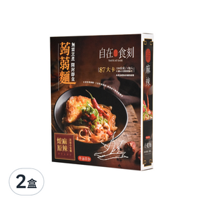 自在食刻 蒟蒻寬麵 燎原麻辣, 230g, 2盒