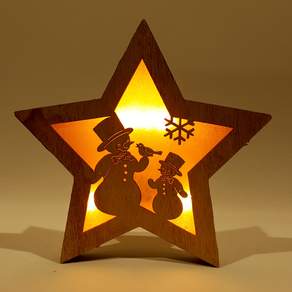 BTI 聖誕木製裝飾, 閃亮之星中的雪人2