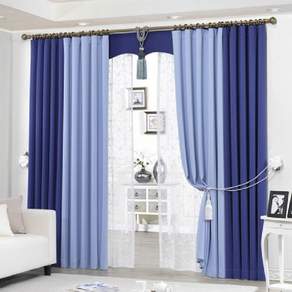 Living zone 高遮光窗簾, 藍色+深藍色