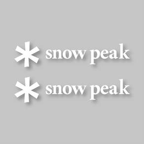 戶外汽車貼花貼紙 Snow Peak A Medium, 2個, 白色的