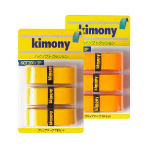 Kimony High Soft 新款羽毛球氣墊握把 2 x 3p 套組 KGT200, 黃色, 橙色