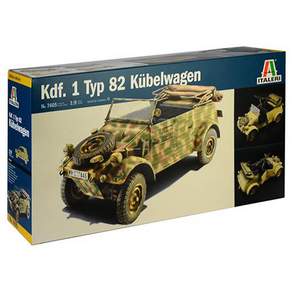 ITALERI 1/9 Kdf 1 Typ 82 Kubelwagen 塑料模型 IT7405S, 1個