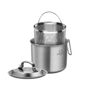 CASANI Cucina系列 不鏽鋼多用途鍋 IH電磁爐適用, 16cm, 1個