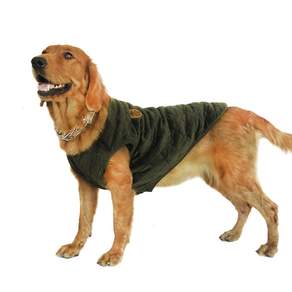 PET BOS 中大型犬用絎縫背心, 卡其色