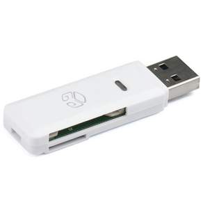 DGG USB 2合1讀卡器, 白色的, YG-CR300