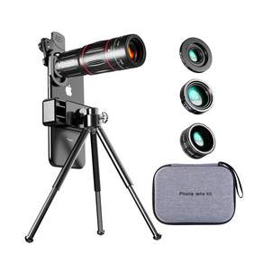 Velian 28X 智能手機望遠鏡+廣角+微距+魚眼鏡頭3款+小袋套組, 1套