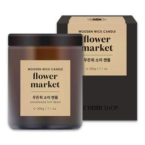 THE HERB SHOP 木芯大豆蠟燭 200g, Flower market, 1罐