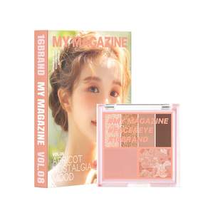 16 brand 迷你雜誌彩妝盤, 08 Apricot Flower Nostalgia Mood, 1入