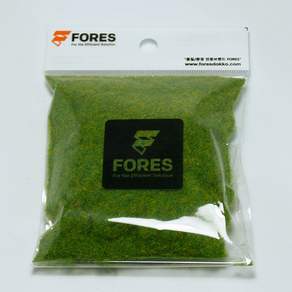 FORES Diorama建築模型景觀材料 戶外草皮粉 3 淺綠色 30g, 綠色混合, 1個