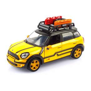 Replicas 1:24 Mini Cooper S Countryman車頂架汽車模型 MTX797523YE, 黃色