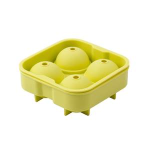 Life City Shop 4格矽膠圓球製冰盒, 黃色, 1個