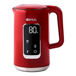 Domus Tongstain 數位安全雙人電熱水壺 1.7L, 紅色