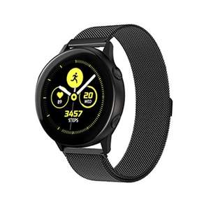 OVERGEAR Galaxy Watch4 錶帶 Active3 錶帶金屬網眼 22 毫米, 黑色的, MM-4