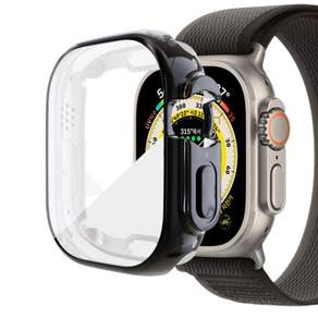 Luarable Apple Watch 兼容 TPU 屏幕保護膜全保護套, 黑色