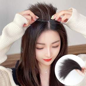 Hi-yuni Volume Up Hair Pong頭頂假髮 20cm, 自然黑, 1個