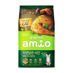 풀무원아미오 2개월 이상 전연령 자연담은 식단 캣 건식사료, 칠면조, 1.8kg, 1개