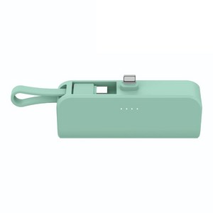 피에스글로벌 힙스터 5000mAh 도킹형 보조 배터리 애플8핀, MOPB-R5-CHL, 민트