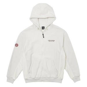 남성용 VOLCOM MEGA STONE 오버핏 우븐 플리스 기모 후드 집업 VA214TR003