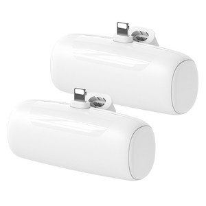 에토프 도킹 일체형 미니 무선 보조배터리 5000mAh 애플8핀 2개, SPE-PA5GPQ8P(8핀), 화이트