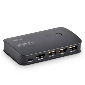 유니콘 4K 2포트 HDMI KVM 스위치, 1개