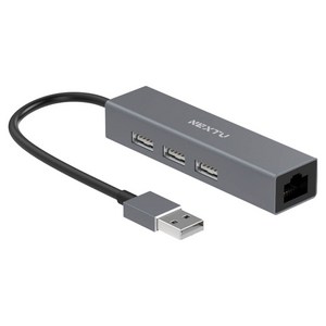 넥스트유 래마돈 USB 2.0 허브 3포트 노트북용 유선랜카드 UH133LAN, 1개