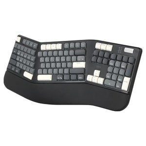 지클릭커 무선 OFFICEPRO 인체공학 로우키 저소음 블루투스 풀윤활 기계식 키보드, 블랙, EK500, 핑크축