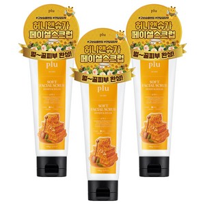 플루 소프트 페이셜 스크럽 허니 앤 슈가, 100g, 3개