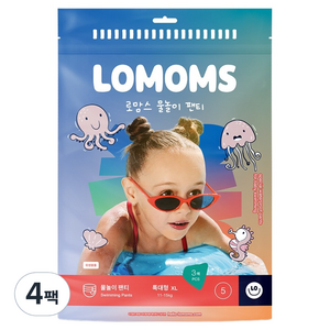 로맘스 물놀이 팬티기저귀 특대형(XL), 5단계, 12매