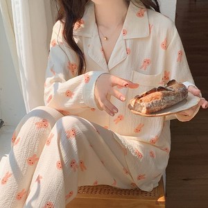 엘쏘 여성용 프리미엄 아사면 소프트 잠옷 상하의 세트