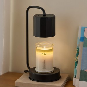 에인디 캔들백화점 타이머 타입 모던 큐브 캔들워머 + 퓨어 아로마 워머 전용 소이캔들 370g 세트, 블랙(캔들워머), 파인유칼립투스