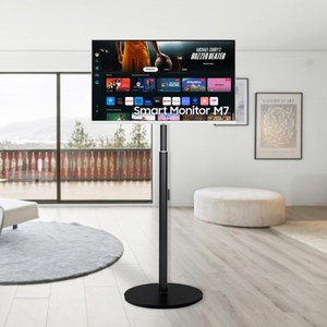 스마트모니터 M7 S32DM701 화이트 32인치 UHD 4K IPTV + 이동식 스탠드, 80cm, M7 모니터 화이트 + 이동식 스탠드 블랙