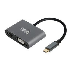 USB3.0 C타입 to 4K HDMI VGA RGB멀티 PD고속충전 노트북 듀얼 트리플 모니터 화면 확장 변환젠더 컨버터, 1개