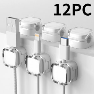 바라츠 마그네틱 케이블 홀더 usb 선정리 홀더 6개, 화이트*2세트