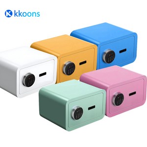 꾼스 프리미엄 파스텔 나만의 가정용 소형 금고 개인 미니 금고, 파스텔금고 화이트