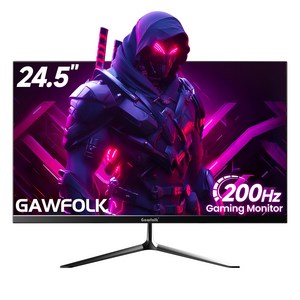 24인치 200Hz 게이밍 모니터 1920*1080 해상도 1k Freesync 지원 스피커 내장 Gawfolk 할인중, 1920*1080 200Hz, 63cm