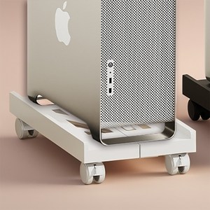 룩스 PC 폭조절 본체 받침대 이동식 컴퓨터, 1개, 화이트