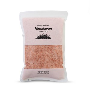 블루오션 히말라야 핑크솔트 (중간입자) 중량별 핑크소금 암염 소금 일반굵은소금사이즈, 1개, 2kg
