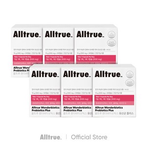 올트루 WQS 원더바이오틱스 한국여성 질유래 유산균 플러스 500mg x 30캡슐 50억 프로바이오틱스, 6개, 30정