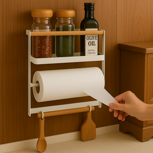 엘렌스토어 냉장고 자석 부착 다용도 선반, 고급 화이트, 1개