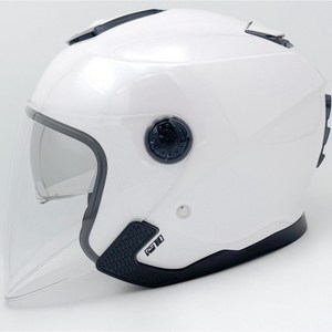 MTM 더 뉴 RS-10 초경량 광폭 190mm 선바이저 오픈페이스 오토바이 헬멧, 화이트, XL