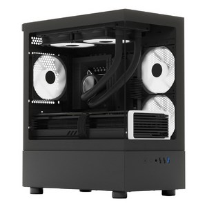 컴이지 킹덤 비바리움 미니 컴퓨터 PC 케이스 (블랙), 1개