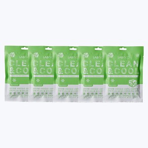 LABISCO 클린앤쿨 샤워티슈 (봄날의정원향 x 5개입) 물없이 샤워하는 간편 목욕티슈 / 여행 캠핑 등산 골프 운동 병원 간병 사용 추천, 5개