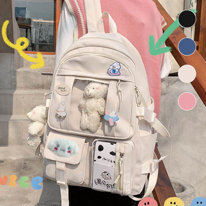 와이비비 곰돌이 큐티 데일리 백팩 학생 책가방 인형+뱃지