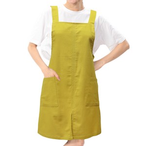 DWJ02 봉사 단체 복지센터 서빙 주방 카페 앞치마, DWJ02 노랑, 1개